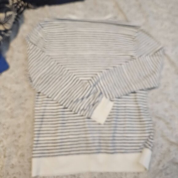 Mens blue and white striped shirt from American Rag size medium. - Picture 2 of 8